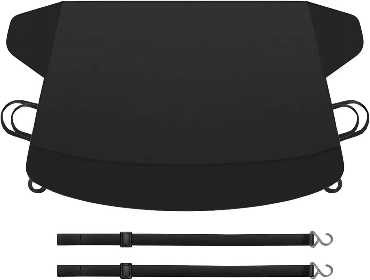 Windproof Windshield Cover for Ice and Snow, Upgraded Thicken Oxford Fabric Car Windshield Cover Best for Ice, Frost & Snow Removal Windshield Snow Cover for All Weather (67x47 Inches)