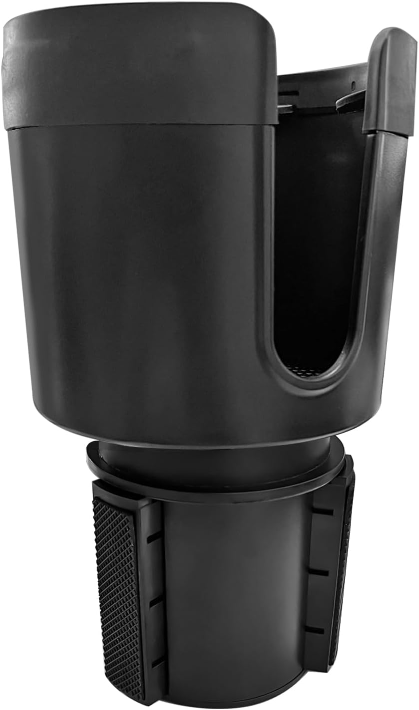 2-in-1 Car Cup Holder Expander with Phone Holder, Universal Cup Holder Adapter, Fits Yeti 14/24/36/46oz, Hydroflask 32/40oz & Large Water Bottles, Adjustable Base Fits Tesla, Truck, RV, SUV