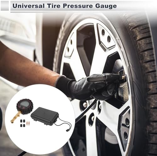 1 Set Universal Tire Pressure Gauge 200PSI 7cm/2.76" Digital Pressure Gauge without Battery Tyre Air PSI Meter for Motorcycle SUV Truck