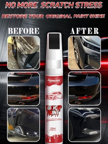 Black Car Touch Up Paint for Volkswagen, Exact Match Car Paint Scratch Repair Kit, Quick and Easy Fix Chips and Nicks Scuff(Gloss Black)