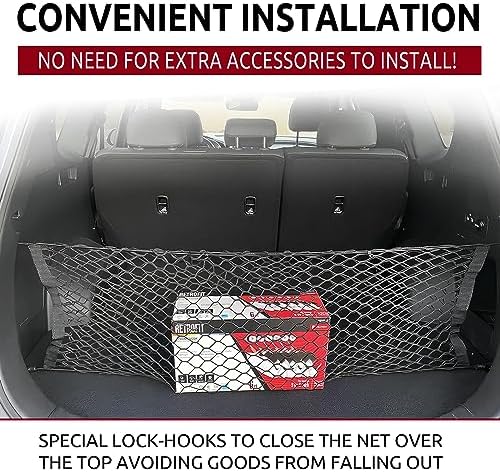 Envelope Style Trunk Mesh Cargo Net for Hyundai Tucson SE/SEL/N Line 2022-2026 - Car Accessories - Premium Trunk Organizers and Storage - Cargo Net for SUV - Vehicle Carrier Organizer