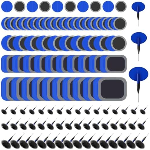 Tallew 148 Pcs Heavy Duty Tire Patches Kit, Rubber Radial Tire Patch Plug