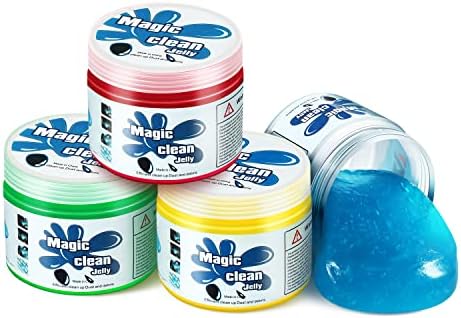 DNA MOTORING 4 Pack Car Cleaning Gels, Auto Detailing Tools Cleaning Putty Car Interior Cleaner Slime, Car Jelly Cleaner, Keyboard Cleaner, Car Cleaning Supplies, gifts for Men Women, TOOLS-00150