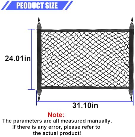 Elastic Cargo Net for SUV, 31" x 24" Stretchable Mesh Organizer Net