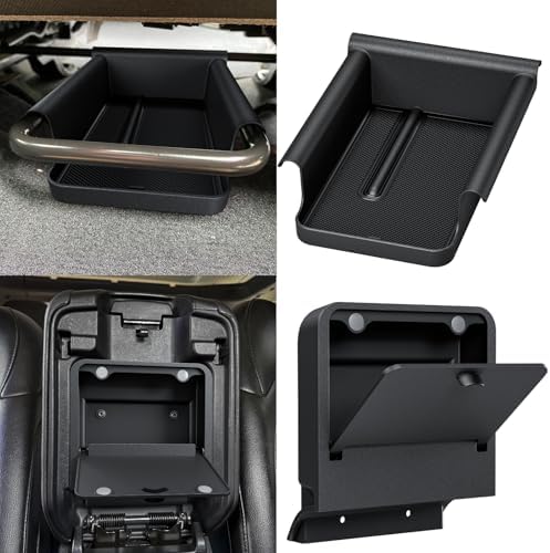 DIAMOOKY Front Under Seat Storage Organizer for Jeep Wrangler JL JLU 2018-2026 & Gladiator JT 2020 2021 2022 2023 2024 2025 2026 Accessories Hidden Center Console Organizer, 2PCS (Not for Power Seat)