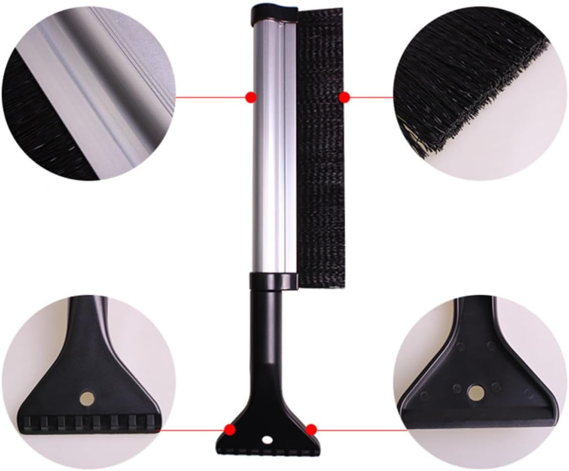 Snow Brush Ice Scraper with Telescoping Aluminum Alloy Handle