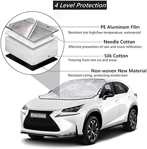 Car Windshield Cover Sun Shade,All Weather Windshield Sunshade Cover Fits Most Cars SUV