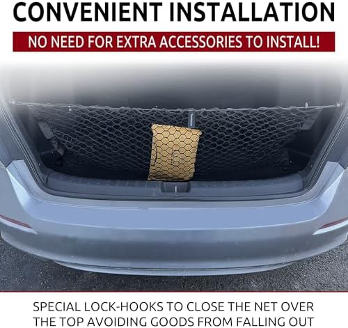 Envelope Style Automotive Elastic Trunk Mesh Cargo Net for Honda Civic LX Sport EX Touring 2022-2026 - Trunk Organizer and Storage - Luggage Net for Sedan - Best Car Organizer for Honda Civic