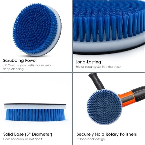 Nanoskin Rotary Brush for Upholstery and Wheel Cleaning, 5"
