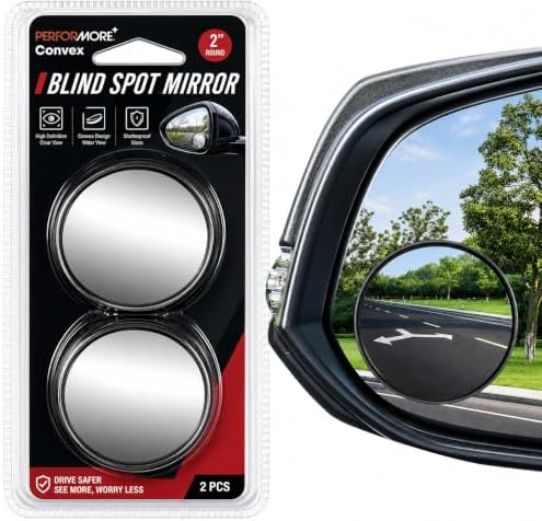 Blind Spot Mirror 2 Pack, 2 Inch HD Glass, Waterproof 3M Adhesive