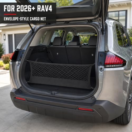 Cargo Net for All-New Toyota RAV4 2026 Accessories Rear Trunk Cargo Net Stretchable Organizer Elastic Mesh Net Compatible with Toyota RAV4 Accessories