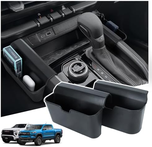 Center Console Organizer Compatible with 2023-2026 Chevy Colorado/2023-2026 GMC Canyon, Armrest Storage Box&Gear Shift Organizer Tray Interior Truck Accessories