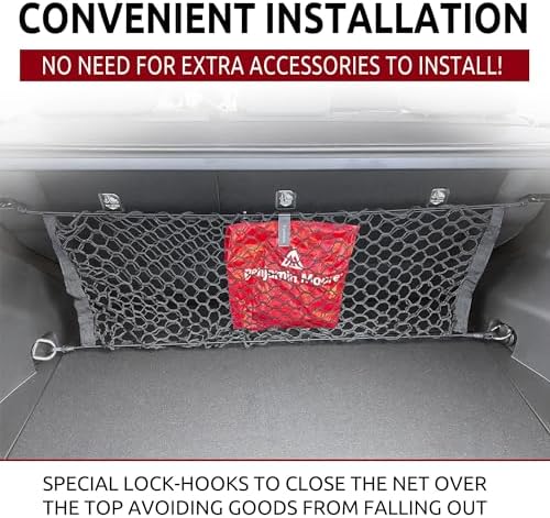 Trunk Envelope Style Mesh Cargo Net for Toyota RAV4 LE XLE Limited Adventure 2019-2026 - Premium Trunk Organizers and Storage - Luggage Net for Crossover - Best Car Organizer for Toyota RAV 4