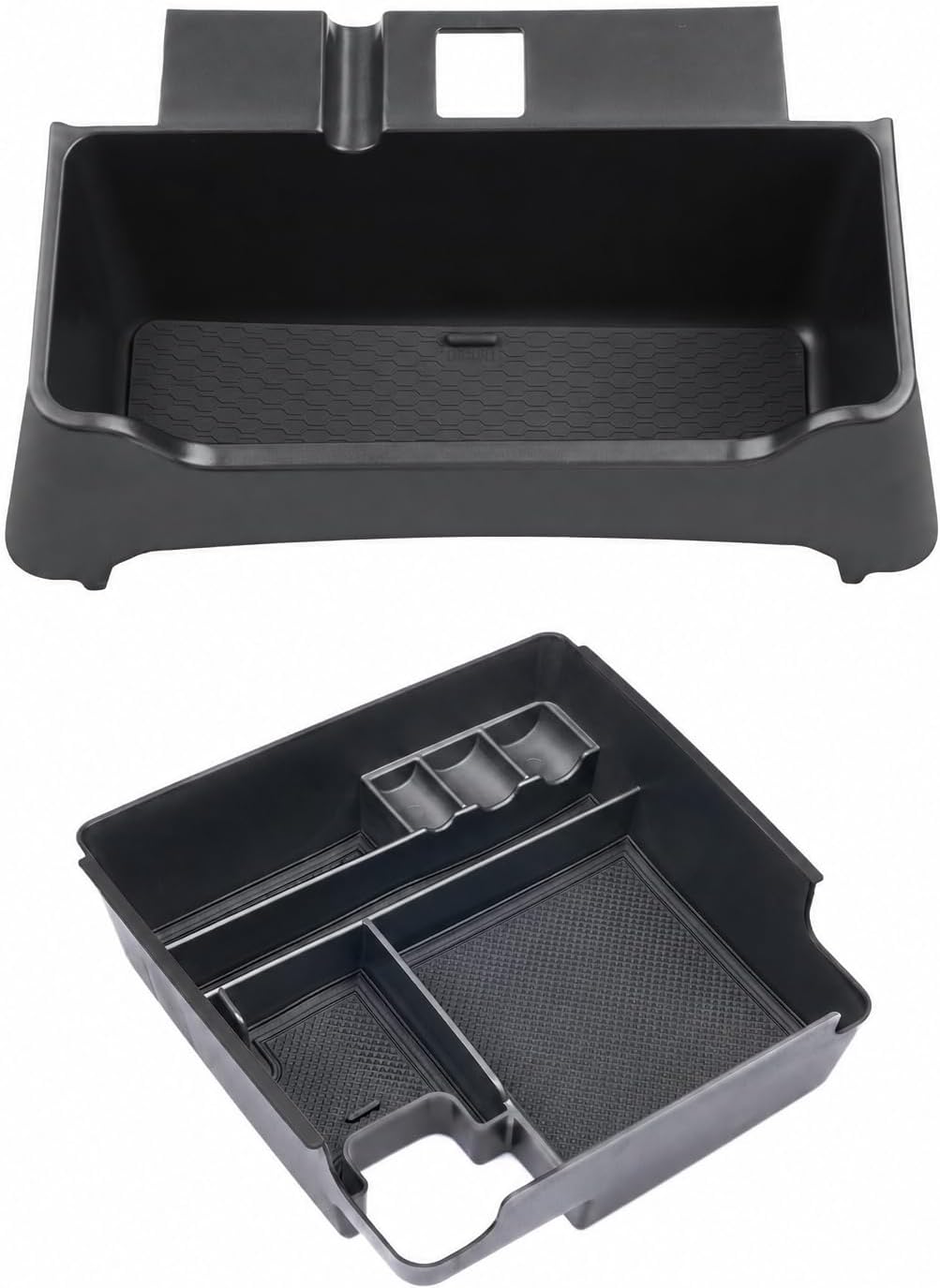 CDEFG Center Console Organizer Tray for 2022-2025 2026 Nissan Frontier with Tissue Slot, 2025 2026 Frontier Truck Accessories Middle Console Organizer Armrest Storage Box with Elastic Band