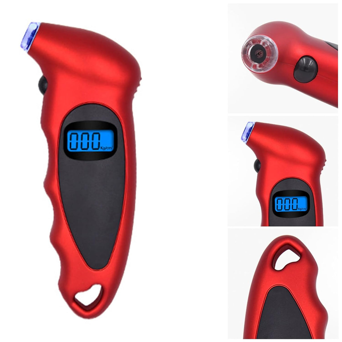 Digital Tyre Pressure Gauge 4 Ranges 0-10bar with Backlight, Blue