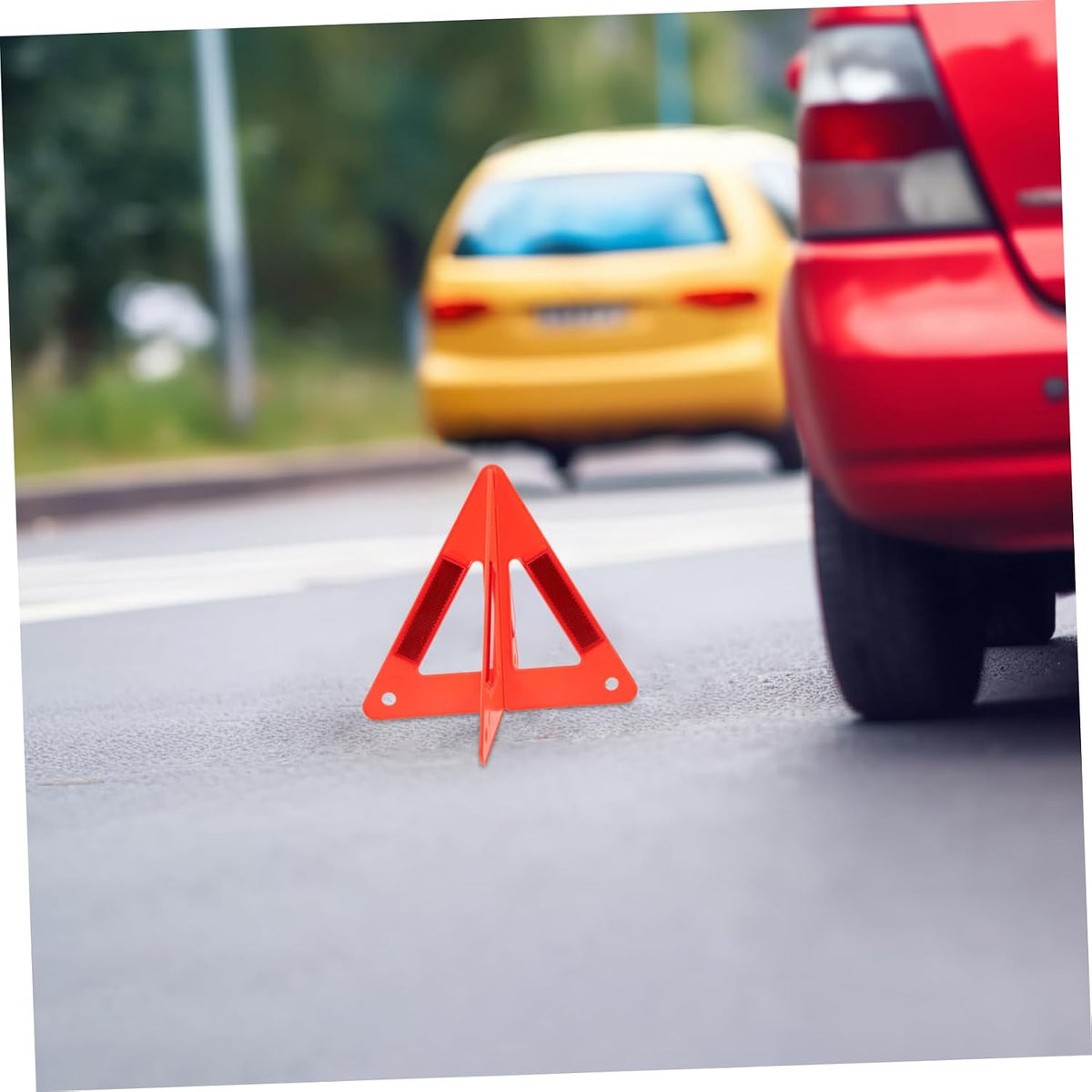 Plastic Reflective Triangle Road Warning Signs 2 Sets for Trucks