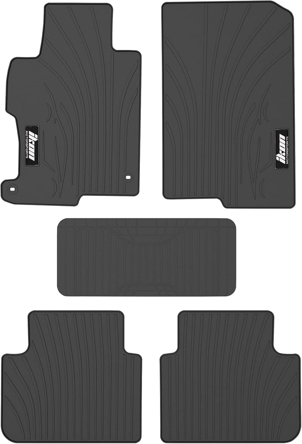 Fit 2013-2017 Honda Accord Sedan 4-Door Floor Mat IKON Style Black