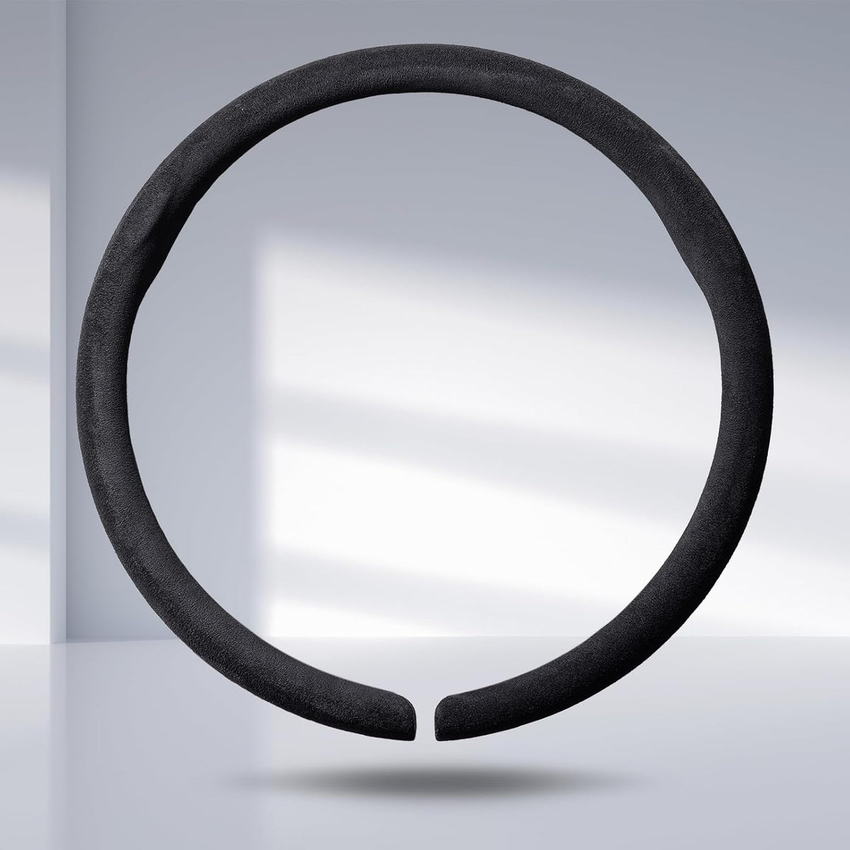Steering Wheel Cover Carbon Fiber Car Steering Wheel Cover, Glossy Black