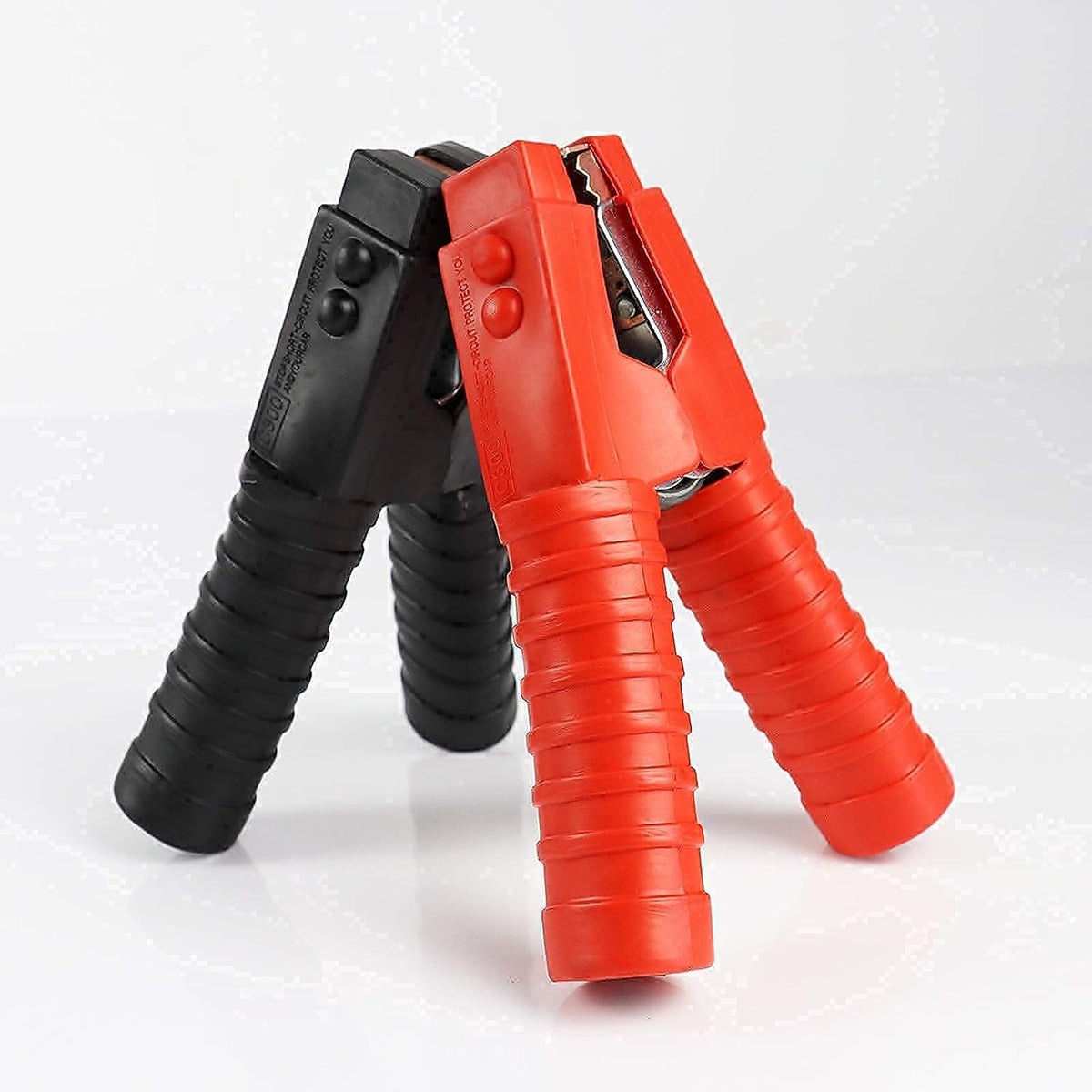 Pure Copper 1500A Jumper Cable Clamp,Heavy Duty Battery Cable Clamp Replacement (Black + Red) 2PCS