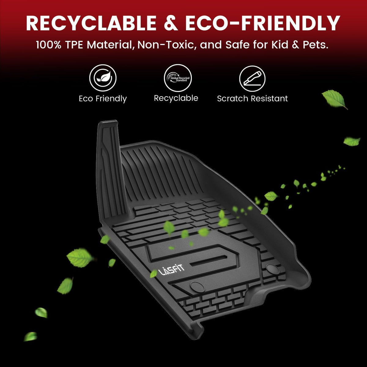 LASFIT Floor Mats for Chevy Silverado/GMC Sierra 1500 2019-2026