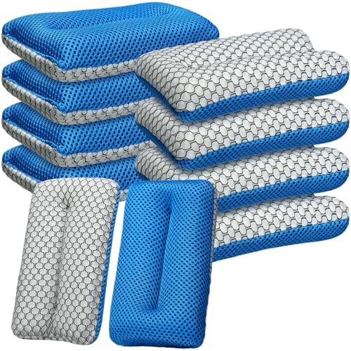 SiliFine 10 Pcs Two Sided Tar Microfiber Sponge for Cars Wash Scrubber Pads