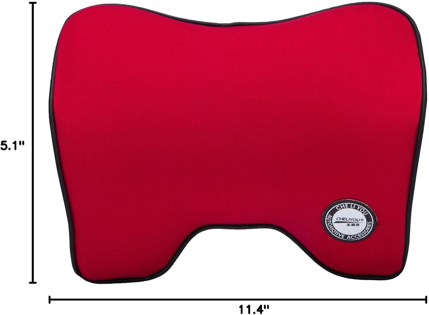 Car Neck Support Pillow for Driving, Car Seat Headrest Pillow with Soft Memory Foam (Red)