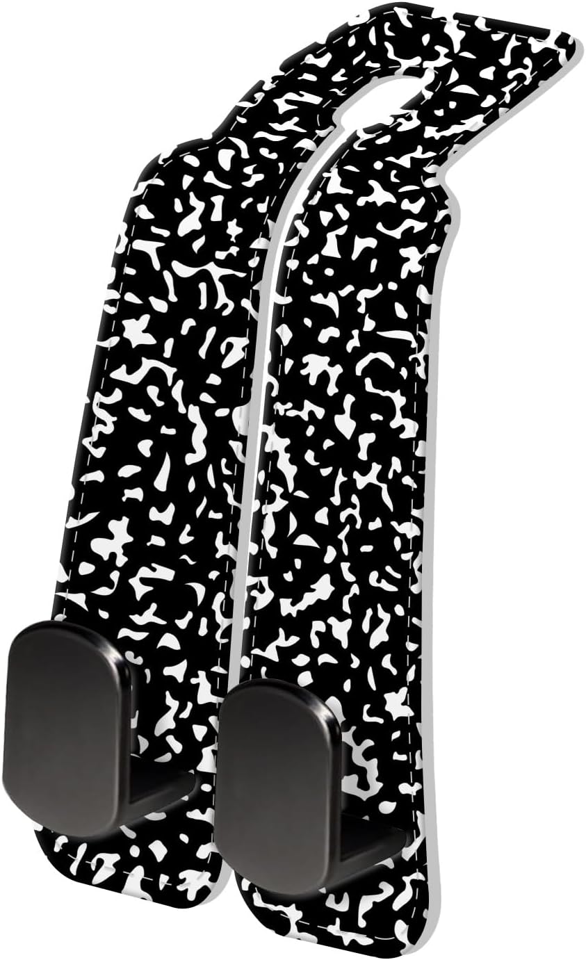 PU Leather Car Seat Hook, Storage Headrest Hanger, Cute Car Backseat Organizer, Car Hooks For Purses and Bags Luxury Checkerboard