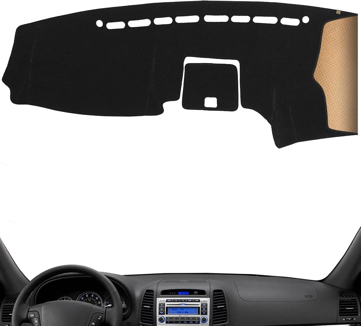 Dash Cover, Anti-Glare, Sun Protection, Dustproof, UV-Proof, Dashboard Covers, Interior Car Accessorie Fit for 2016 KI-A Optima (No Fit Hybrid Models), 2016-2020 Optima K5, Black