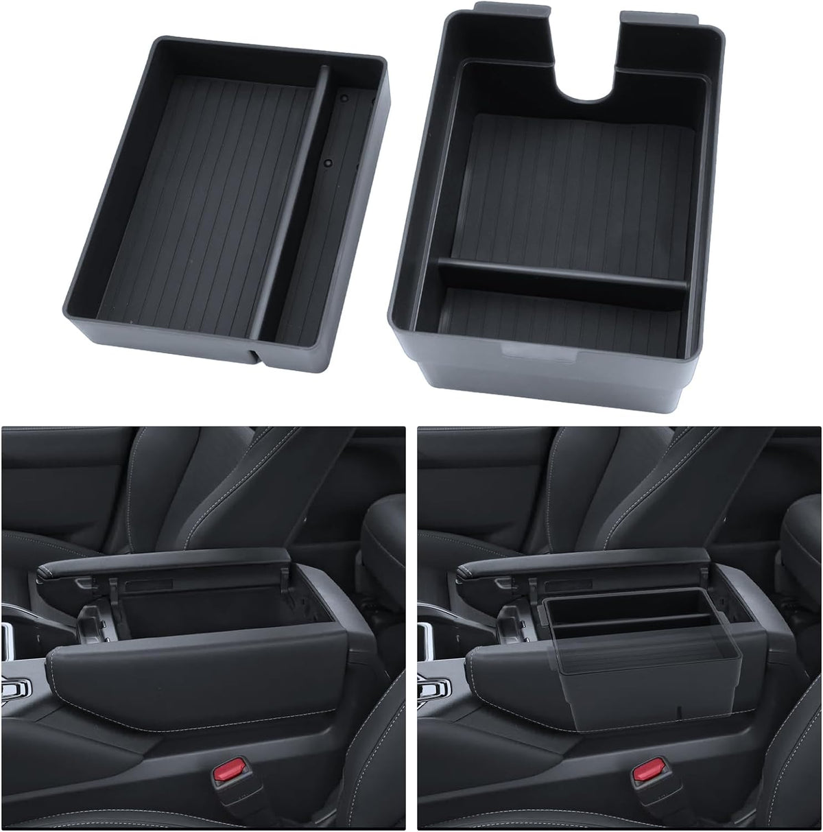 For 3PCS Double Layer Center Console Armrest Organizer&Screen Organizer Tray ABS Materials Compatible with 2024-2026 L exus TX350/TX350h/TX450h+/TX500h