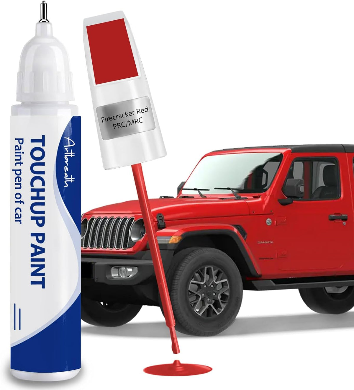 Bright White PW7/GW7 Touch Up Paint for Jeep OEM Color Match Car Paint Pen