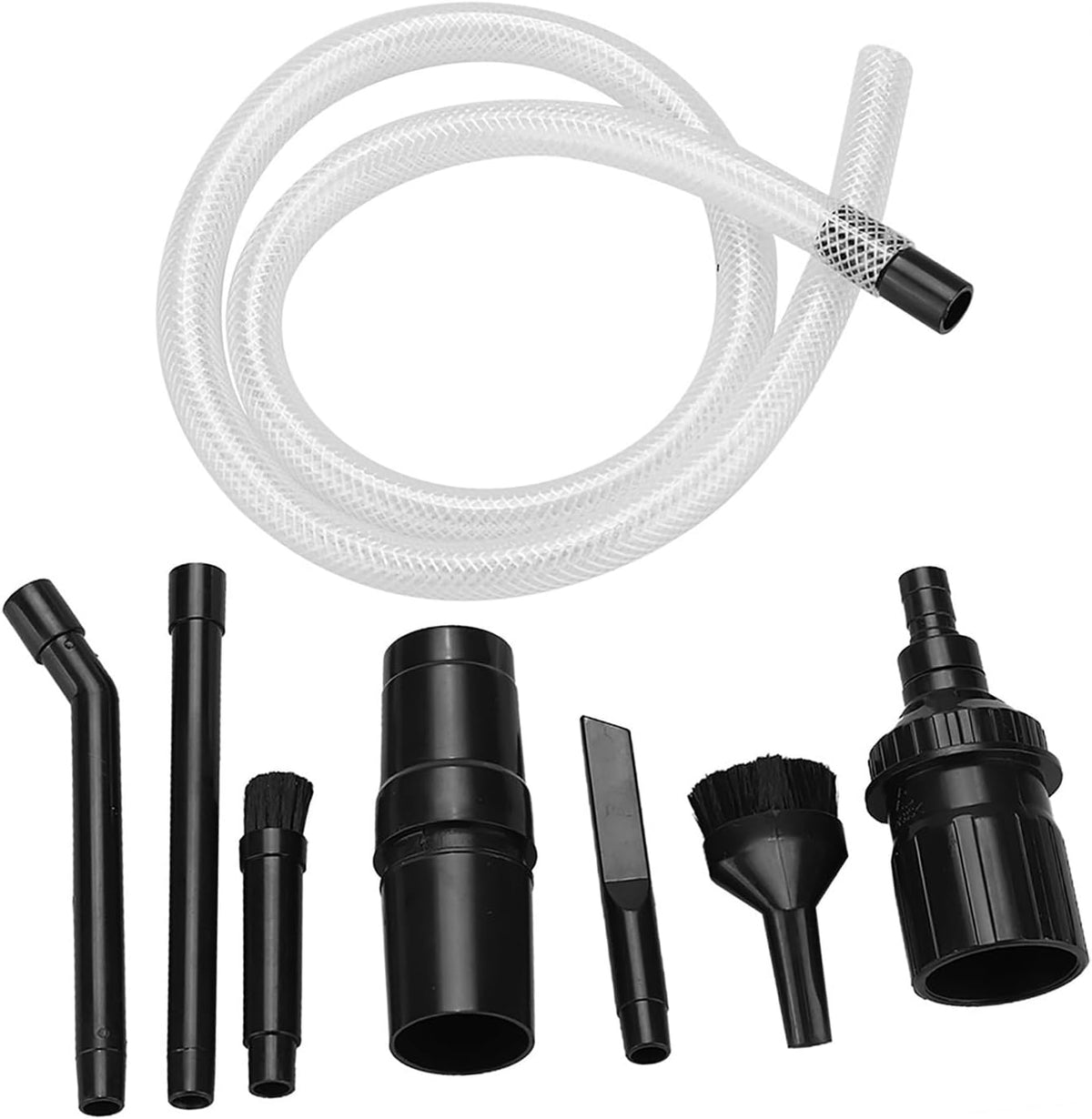 Micro Cleaning Kit Universal Vacuum Cleaner Attachments 9Pcs Set Mini Micro Tool Car Vehicle Cleaning Kit for Computer Keyboard Car Interior Black Plastic 32mm 28mm