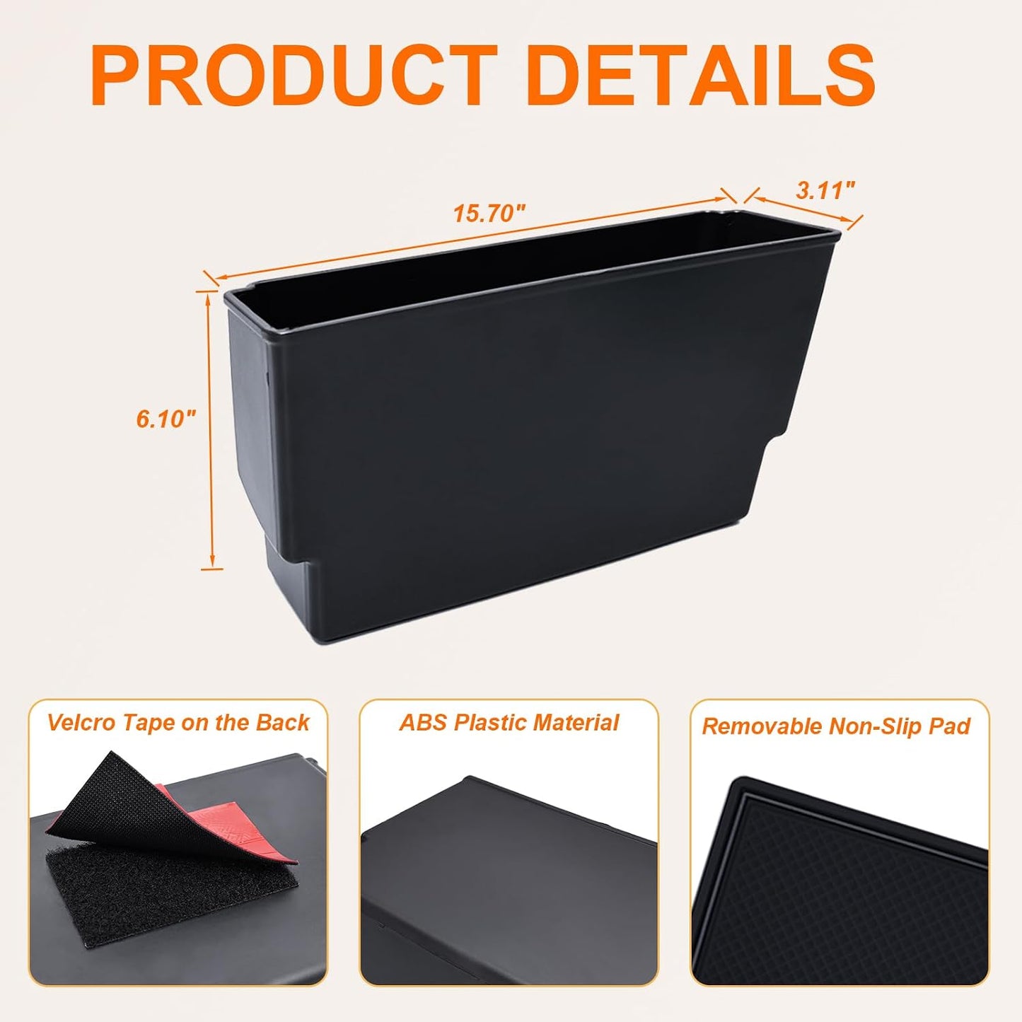 Center Console Trash Can Compatible with 2018-2024 Honda Odyssey Accessories Car Trash Garbage Bin/Items Organizer Keep Clean Durable ABS Plastic