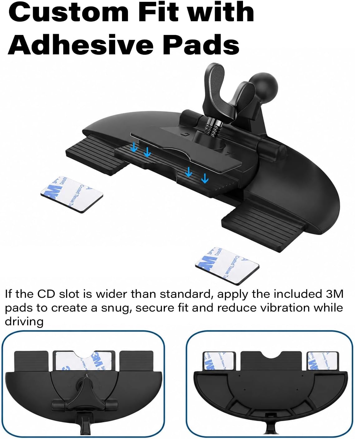 1Zero for MagSafe CD Phone Holder for Car, Foldable Longarm CD Phone Mount