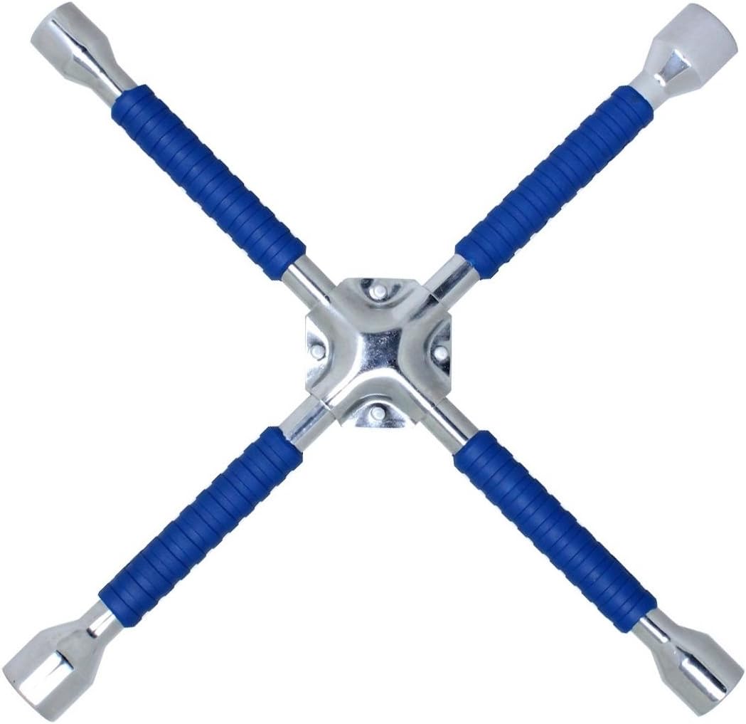 CARTMAN 14 Inch Heavy Duty 4 Way Universal Cross Lug Wrench Tire Iron