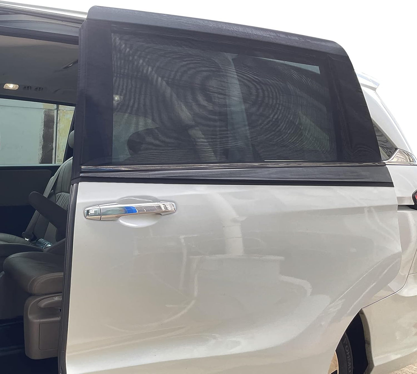 2Pack Front Car Window Screen Mesh Cover up to 40", Sunshade Anti-UV Rays, Privacy Shade Car Camping Net for Ventilation