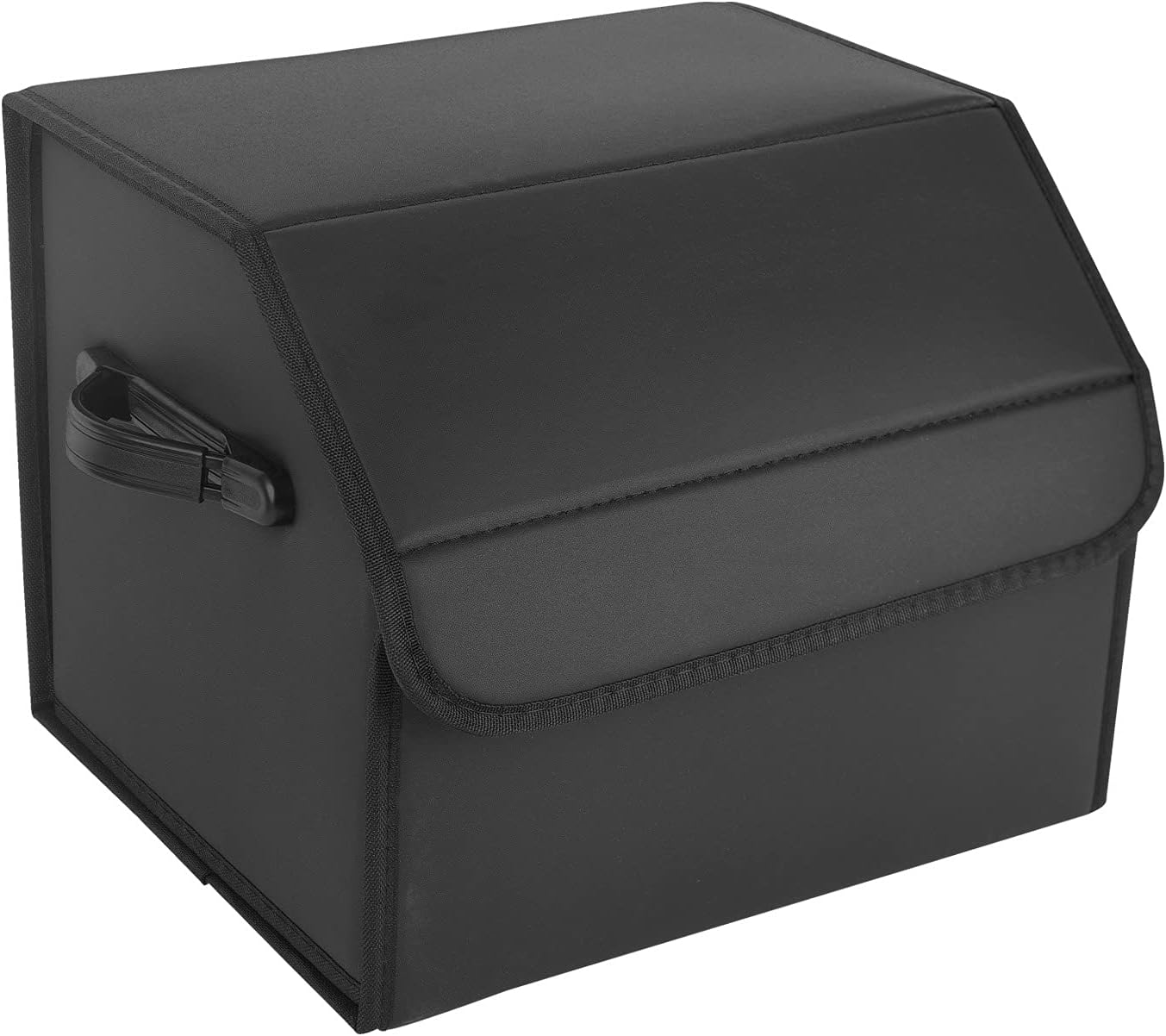 AUTOARK Leather Car Trunk Organizer,Durable Collapsible Adjustable Compartments Cargo Storage,Extra Large Capacity,AK-151