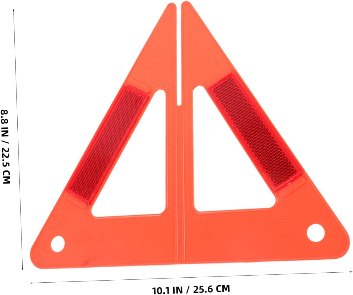 Cabilock 2 Sets Plastic Triangle Reflective Road Safety Kit for Car
