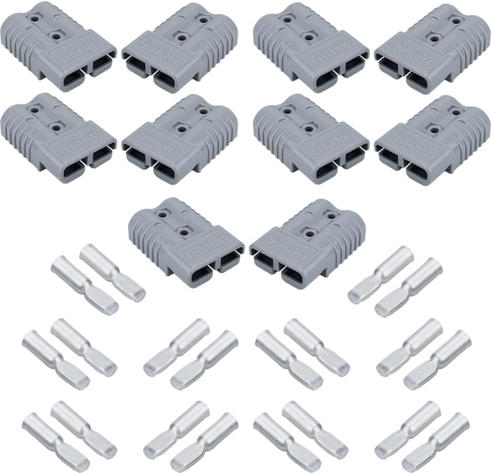 kit 175 Amp Quick Disconnect Connector Plug for Jumper Cable in Traction System Recovery Winch (6PCS 1/0 AWG)