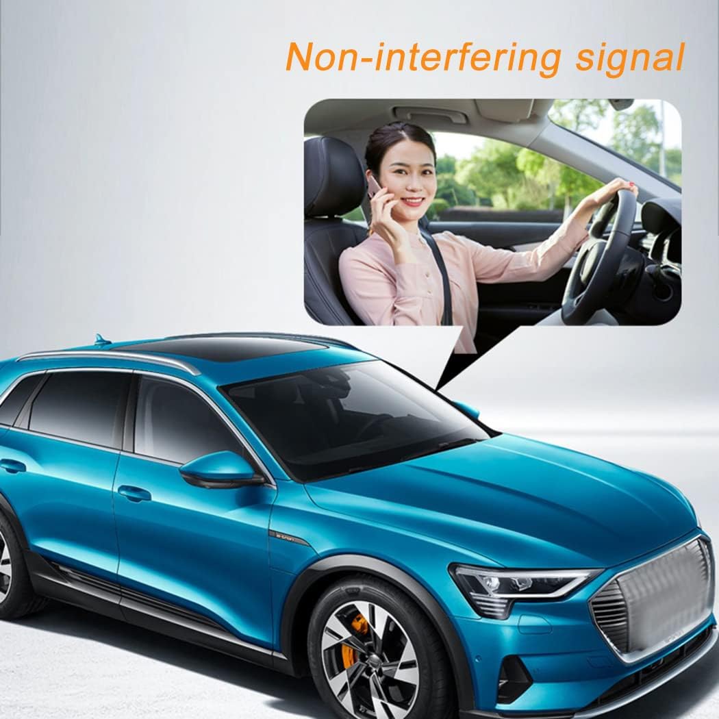 SW 80% VLT Nano Ceramic Car Front Window Film, 99% Anti UV Heat Insulation Sun Blocking Solar Window Tint, Transparent Blue, 20Inch X 10Feet