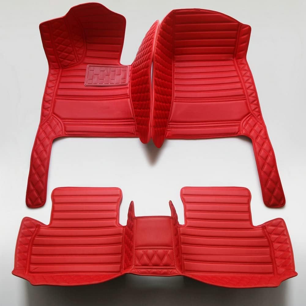 Custom Car Floor Mats Fit 96% Car Model Luxury Leather Waterproof Anti-Skid Full Coverage Liner Front Rear Mat/Set (All in Black)