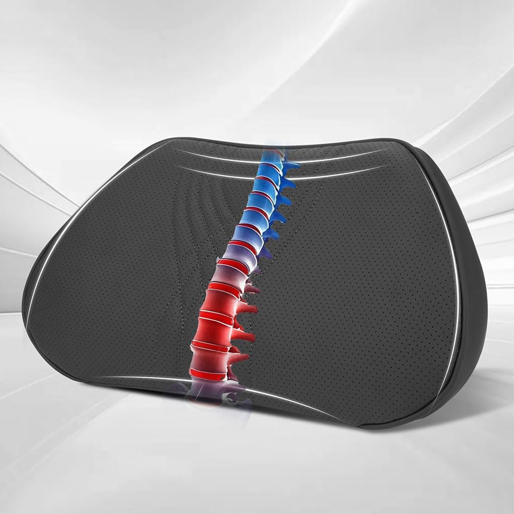 Lumbar Support Pillow for Car Seat, Office Chair, Black, 1PC