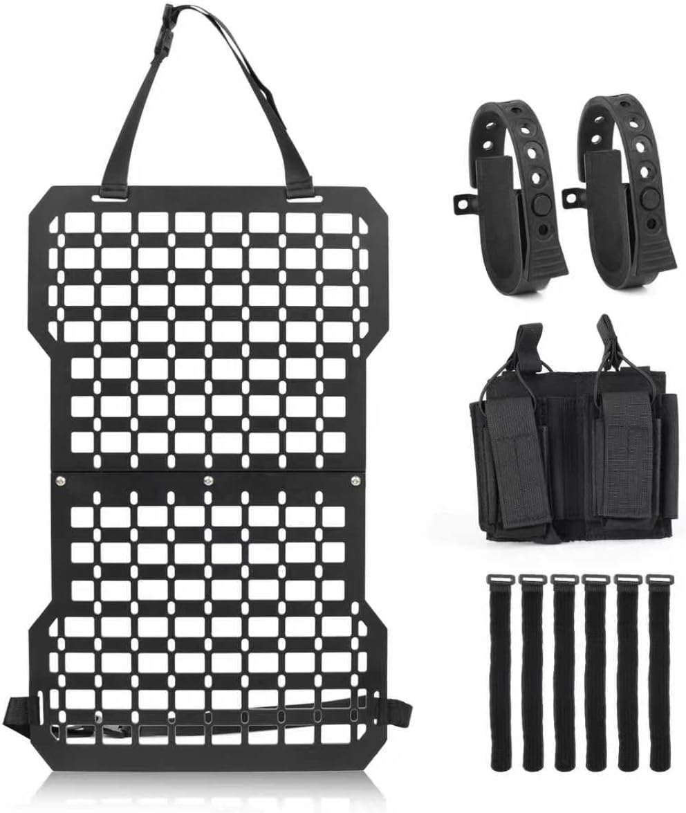 Tactical Truck Organizer with MOLLE Panel and 3 Storage Bags - Modular Tailgate Panel Vehicle Seat Cover