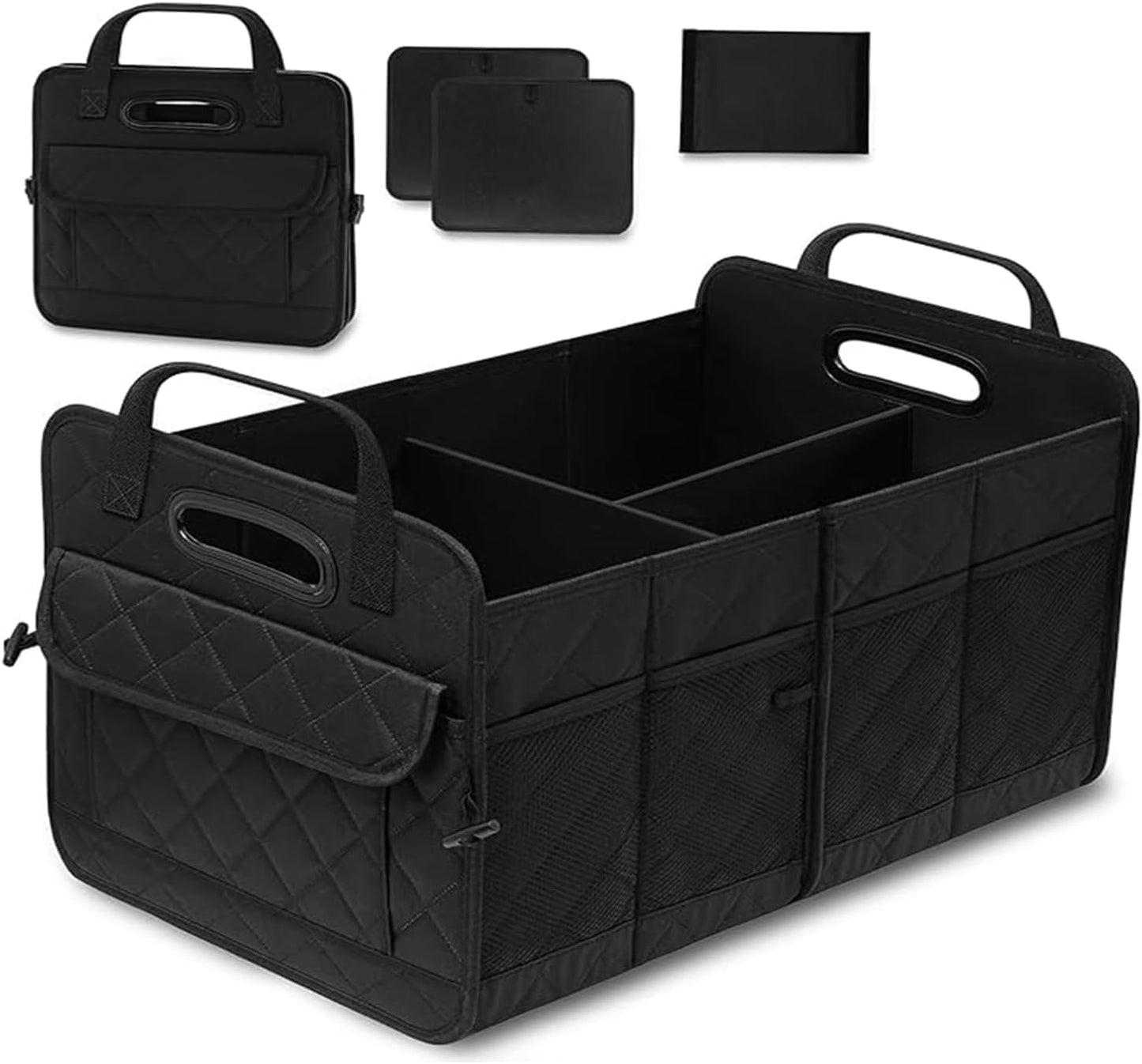 AOPHY Car Trunk Organizer, 72L Large Capacity Waterproof Auto Storage with Non-Slip Bottom Strips, Collapsible Cargo Organizer for Suv, Truck, Sedan, Portable Car Accessories for Women Men