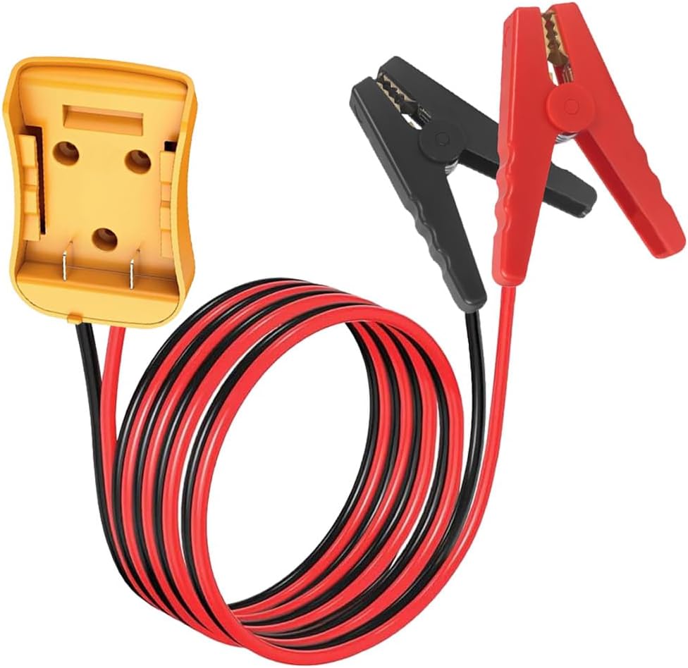 Jumper Cables Adapter Compatible with De.Walt 20V Batteries 1.25FT