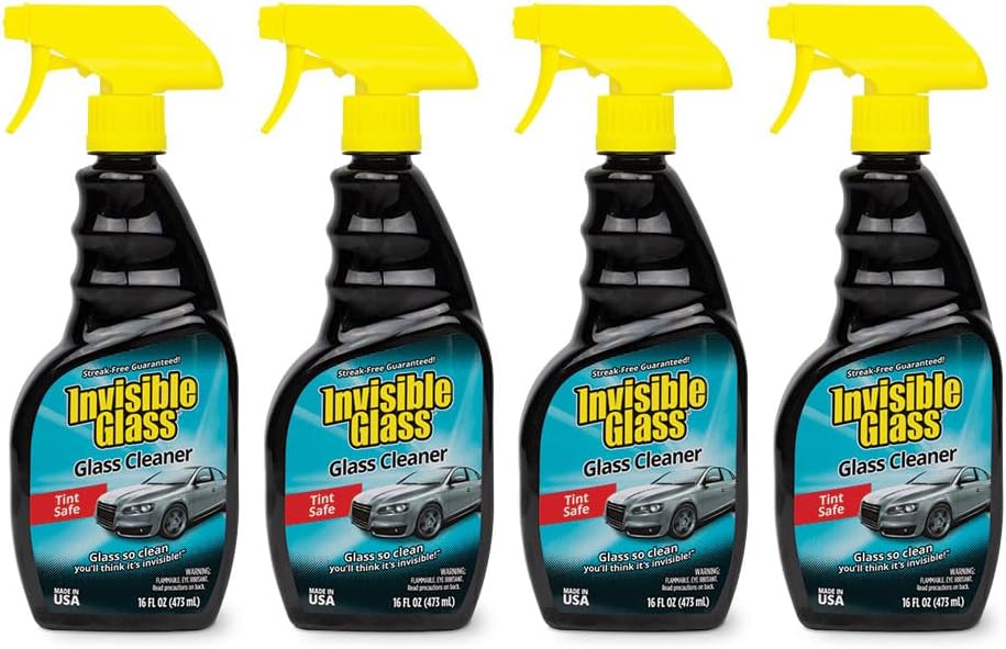 Invisible Glass 92163-6PK Premium Glass Cleaner Spray for Car Windshields and Windows – Automotive and Home Window Cleaner – Streak-Free, Ammonia-Free, Tint-Safe – 16 fl oz (Pack of 6)