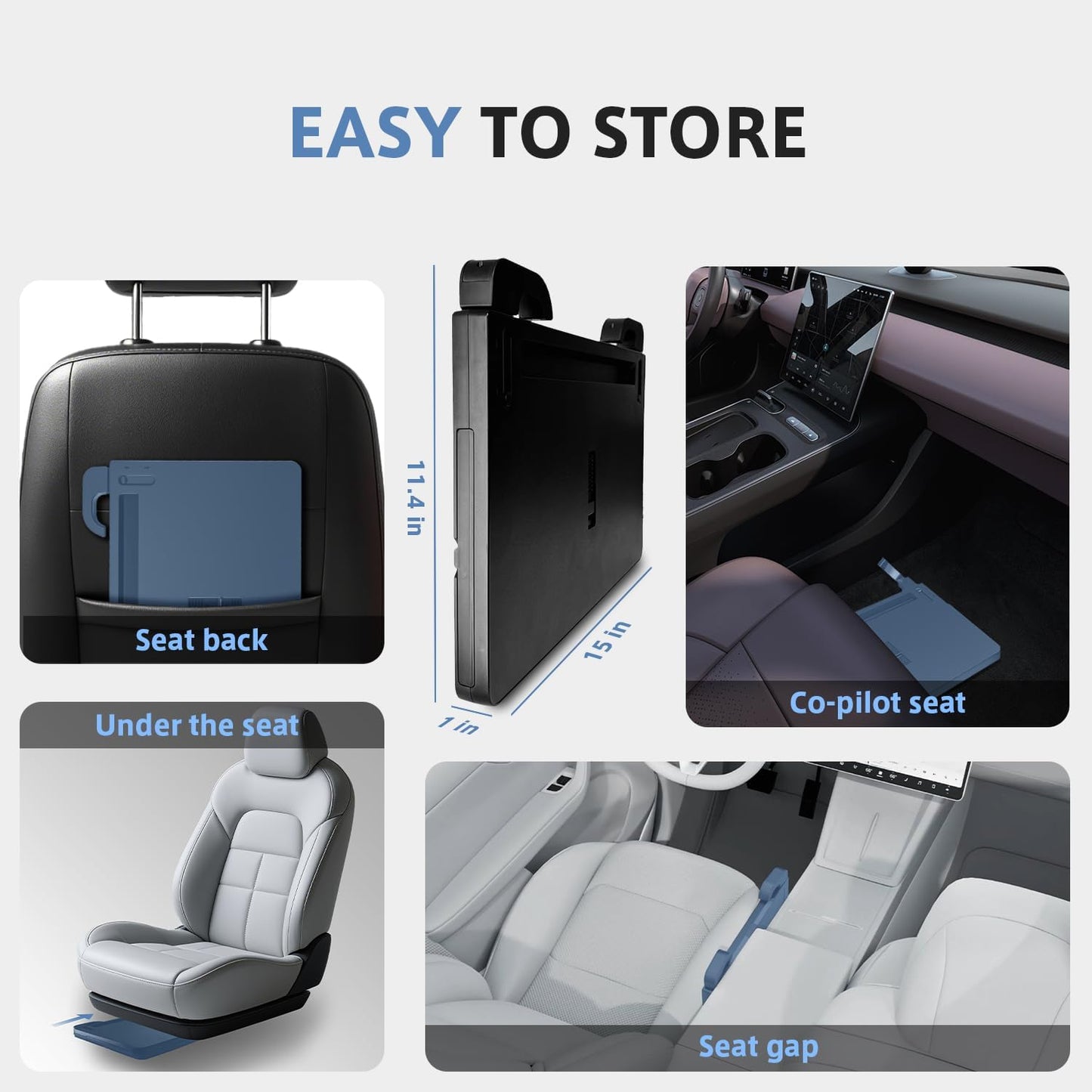 Steering Wheel Tray, Car Food Tray, Car Desk for Laptop, Multipurpose Car Table for Eating & Work, Adjustable Car Tray with Drawer and Anti-Slip Protective Adhesive