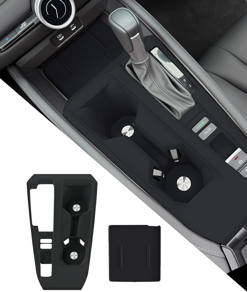 for 2025 Nissan Sentra Accessories 2020 2021 2022 2023 2024 Car Cup Holder Inserts and Center Console Tray Replacement, Silicone Drink Holder Mat Pad Storage Organizer