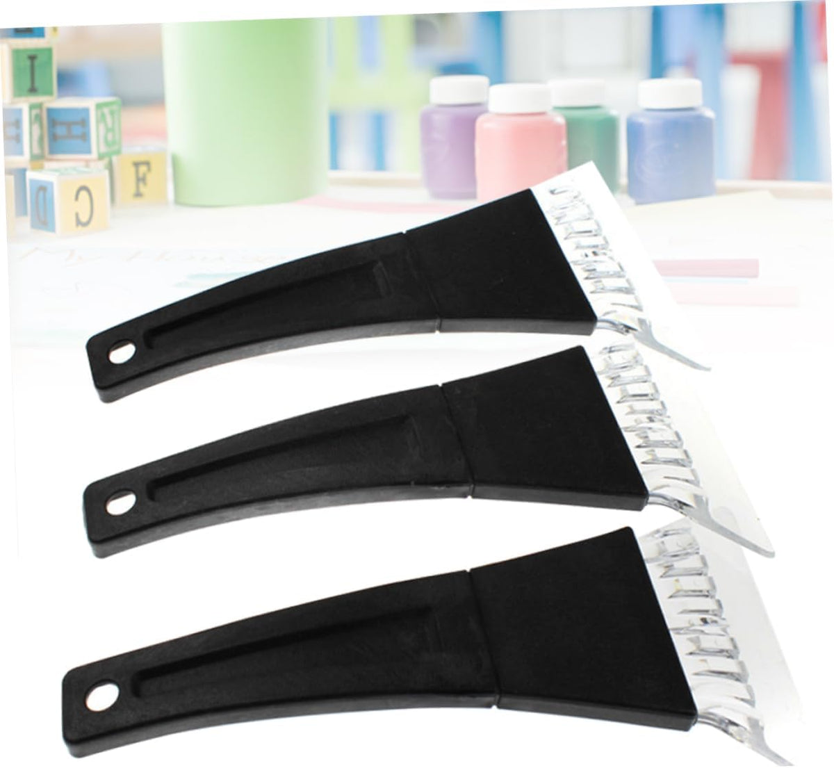 3pcs Ergonomic Car Ice Snow Shovel Slip Texture Windshield Ice Scraper Remover