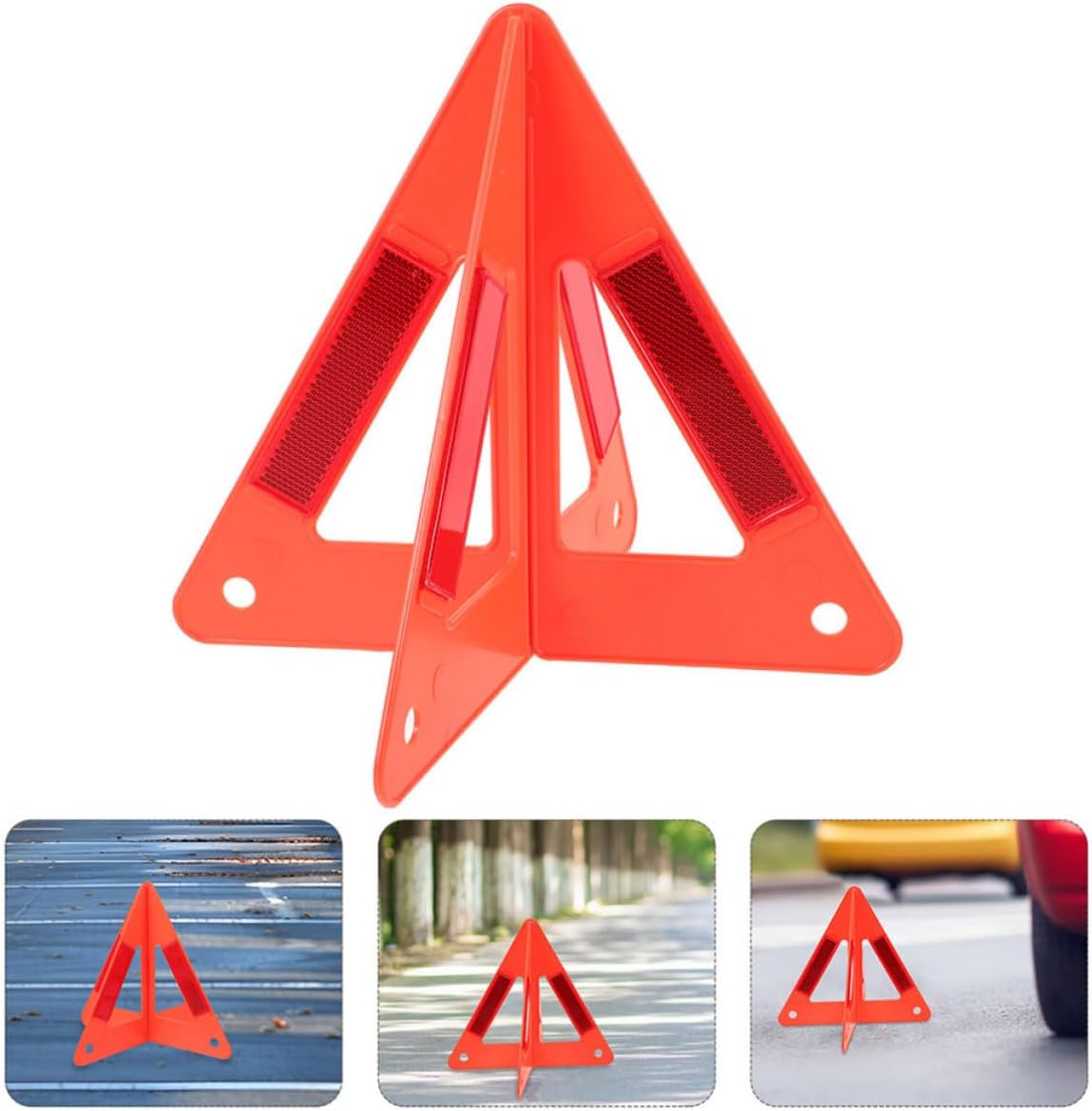 4pcs Emergency Triangle Warning Signs for Roadside Safety