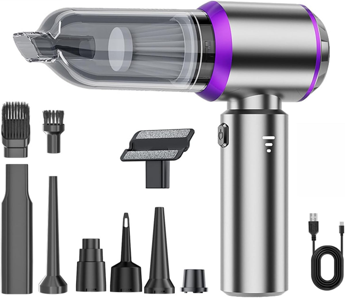 Handheld Vacuum Cordless for Opel Astra Crossland Grandland Insignia Mokka Combo Car Vacuum 3-Speed with Multi-Nozzles & Washable Filter,Gunmetal Black